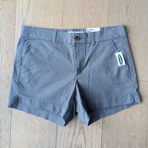 Old Navy Women's Gray Everyday Mid Rise Shorts Size 10 New‎ With Tags